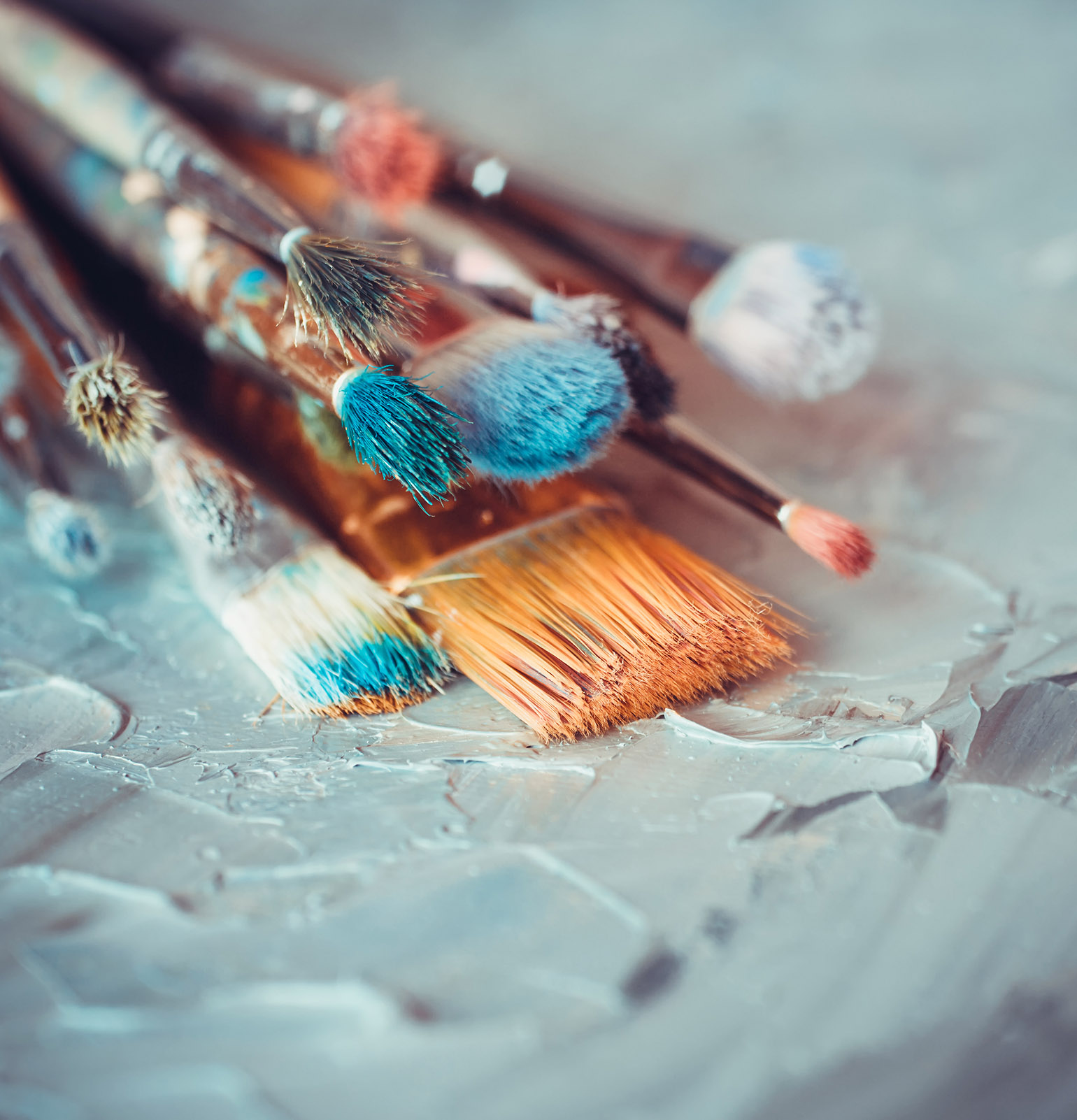 A collection of paint brushes An image of a collection of paint brushes
