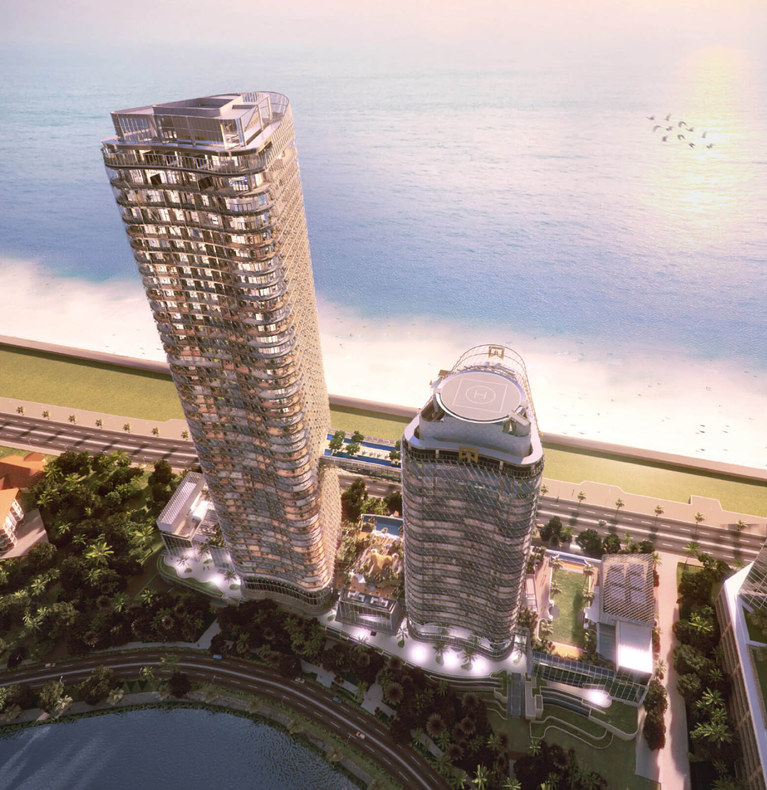 Sapphire residence tower aerial view An aerial view of the sapphire residence tower.