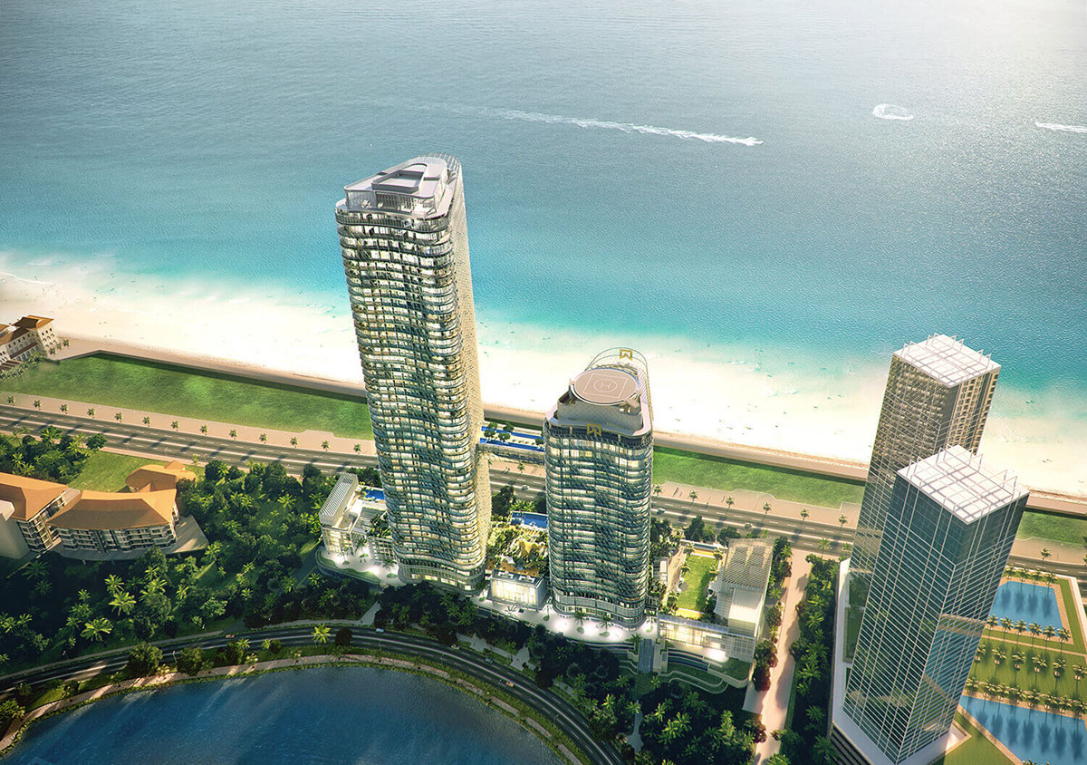 The lake view of the Sapphire Residences