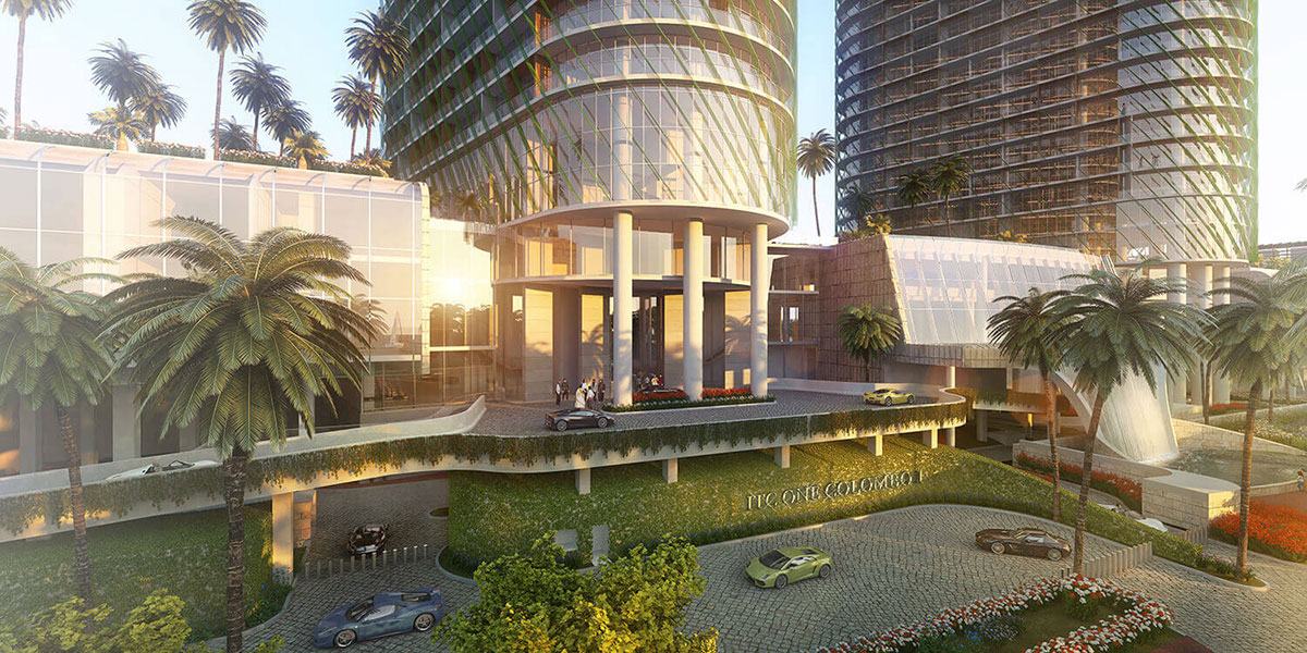 The entrance of the ITC One hotel