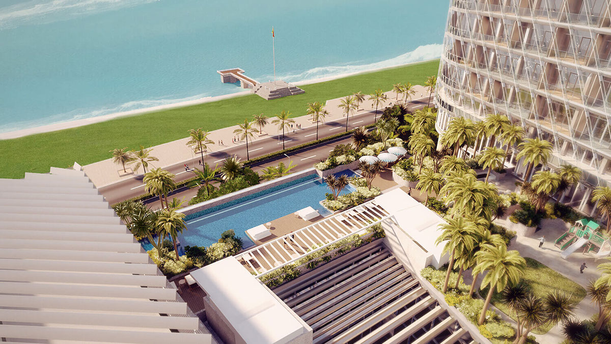 Image of the sea view from the apartment