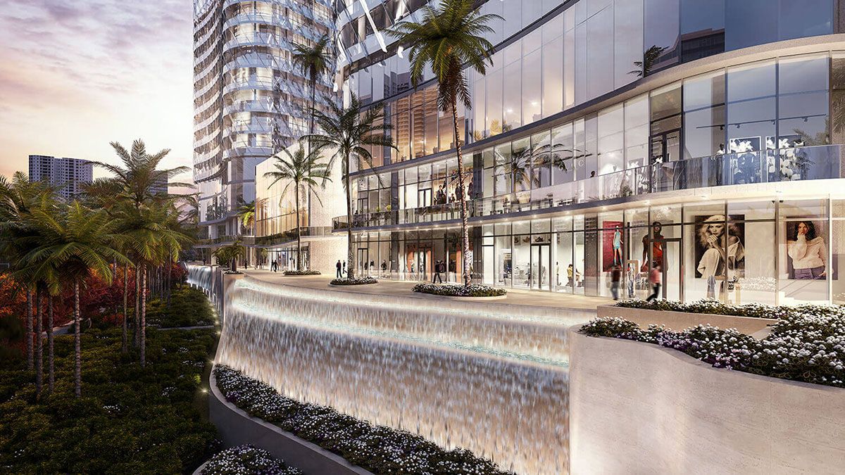 The exterior of Sapphire Residences