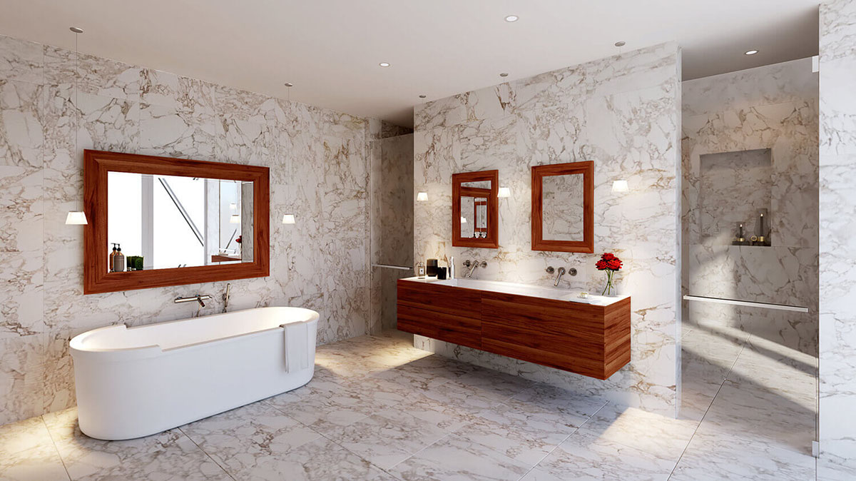 Image of a luxury bathroom at Sapphire Residences
