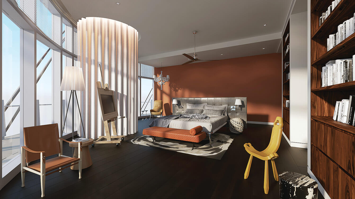 An image of a stylishly designed bedroom
