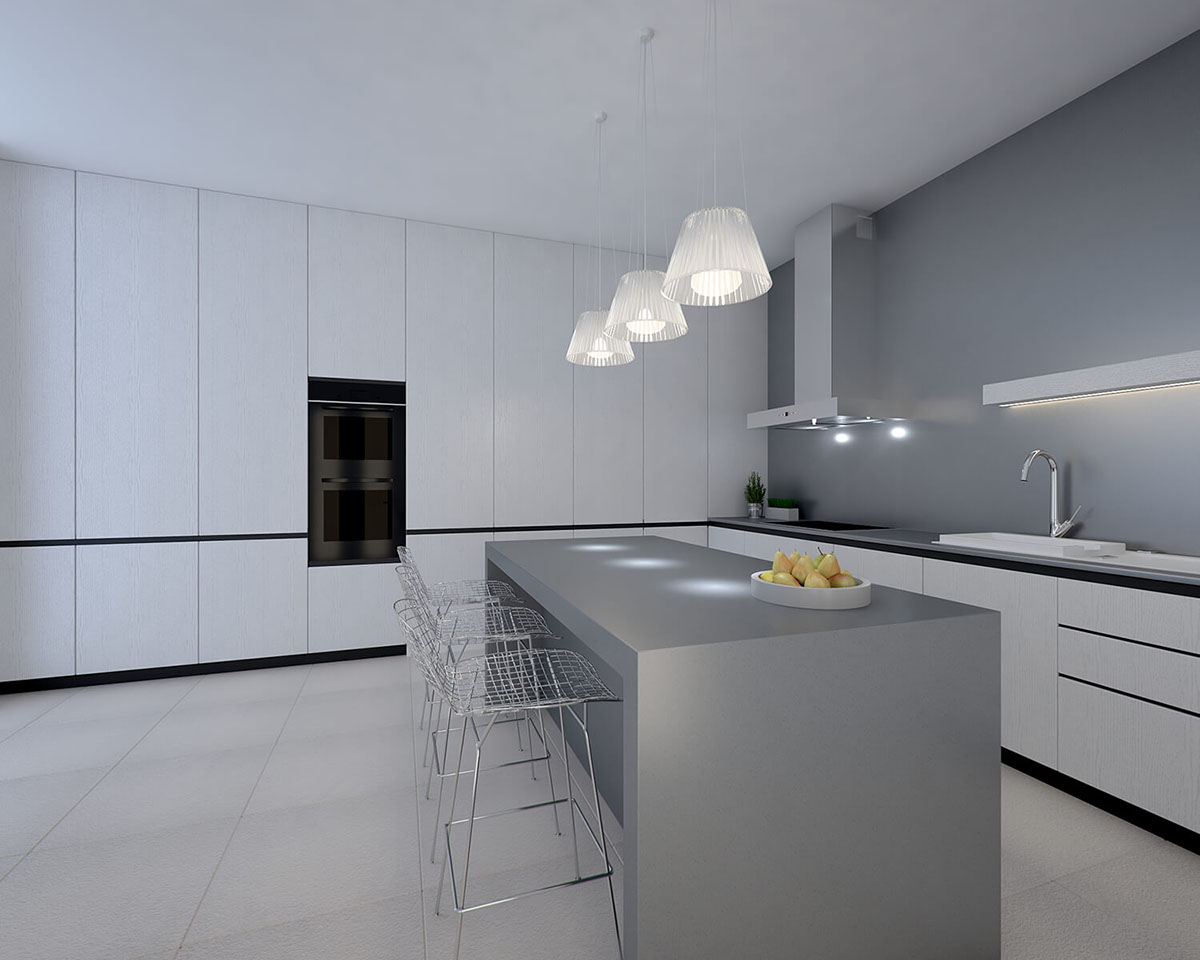 A modern kitchen design